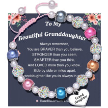 Pink Pearl Rhinestone Bracelet Gift for Women