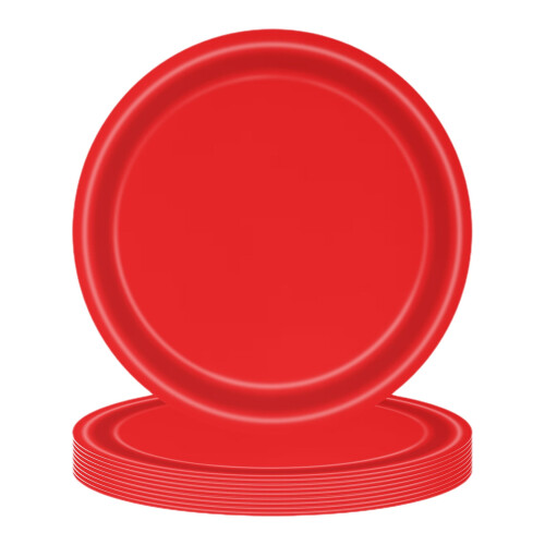 Christmas paper plates red green festive tableware 50 pcs