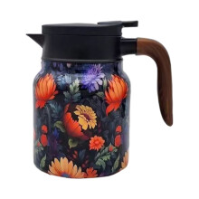 Vintage Floral Tea Pot with Infuser and Insulated Stainless