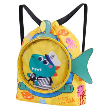 (rose) Kids Swim Bag Cute Cartoon Backpack Boys Girls Handbag Double Layer Wet Dry Separation Waterproof Storage Bag