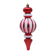 Candy Cane Finial Christmas Ornaments Red White Striped 2
