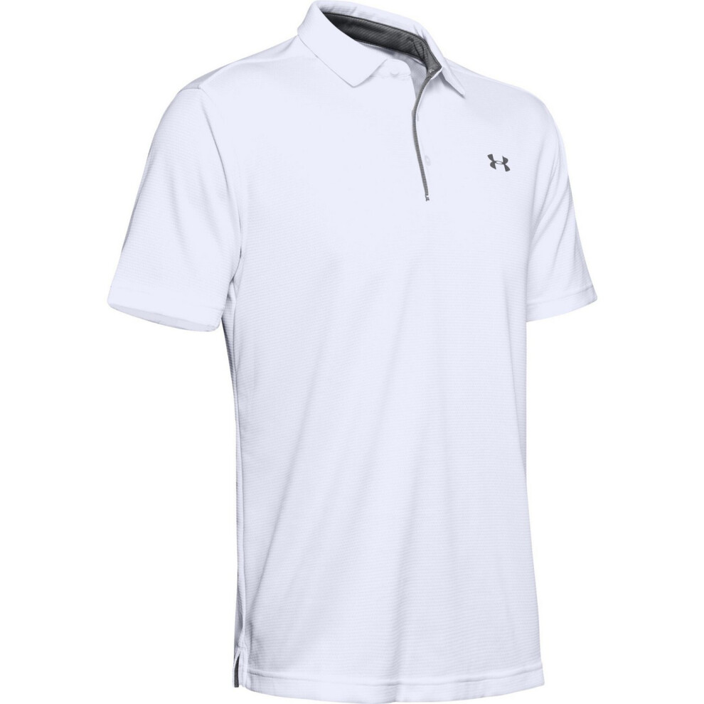 Under Armour (Xxl, White/Graphite) Mens Tech Polo Shirt