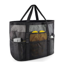 (Purple) Large Capacity Beach Bag Wet Dry Separation Waterproof Swim Bag Mesh Ventilated Sports Storage Bag for Beach Travel