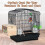Parakeet Nesting Box Wooden Bird House with Perch 3