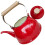 Vintage enamel tea kettle red 20x16 cm 6