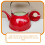 Vintage enamel tea kettle red 20x16 cm 7