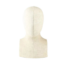 Mannequin Head for Hats and Wigs with Wood Grain Finish