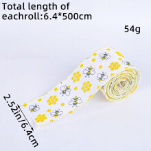 Bumble Bee Ribbons Wired Edge 2.5 inch Honey Bee Theme