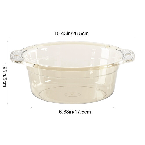 Transparent plastic washbasin for household and dormitory 1