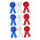 HEMOTON Satin Rosette Ribbon Badge Set 9 pcs 7
