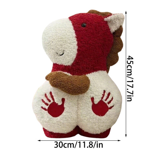 Horse Butt Shaped Pillow Soft Plush Cushion 1 Piece 2