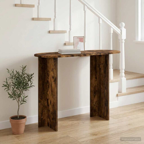 VidaXL vidaXL Console Table Smoked Oak 100 x 39.5 x 75 cm Engineered Wood 2