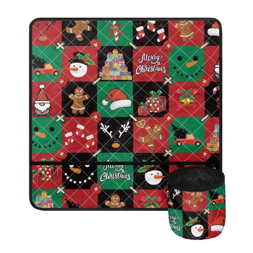 Christmas Buffalo Plaid Sewing Machine Pad Dust Cover with
