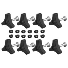8-Pack Grasmaaierhandgrepen Knoppen Moer Bout Kit Driehoek Grasmaaierhandgrepen Bouten, voor en Andere Grasmaaiers