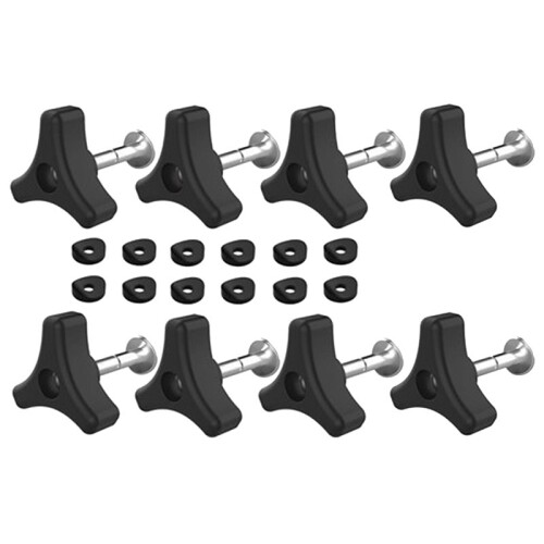 8 Pack Lawn Mower Handle Knobs Nut Bolt Kit Triangle Lawn Mower Handle Bolts, for  and Other Lawn Mower
