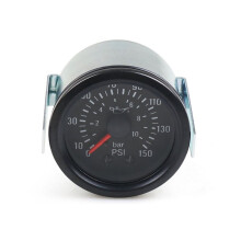Manomètre Mécanique de Pression D'Huile 52mm 0-10bar / 0-150psi avec Capteur NPT1/8 pour Voiture Camion Véhicule D'Ingénierie