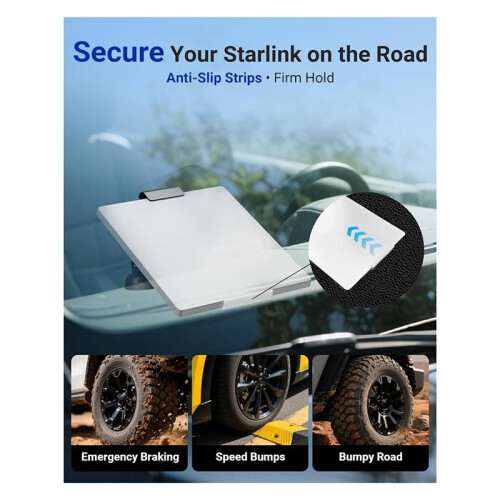 Per il Supporto per Starlink  - Kit di Ventose per Auto, , Tetto, Parabrezza e Kit di Montaggio con Supporto Magnetico 1