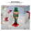 Wooden Nutcracker Ornament Green Soldier Shape 1 Set 5