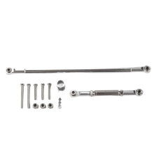 für MN86S MN86 MN86KS MN86K MN G500 Upgrade Teile Metall Lenkung Ziehen Stange Servo Verbindung Stange 1/12 RC Auto ZubehöR, Silber