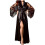 Women's Lace V-Neck Long Silk Robe Black 2XL 1