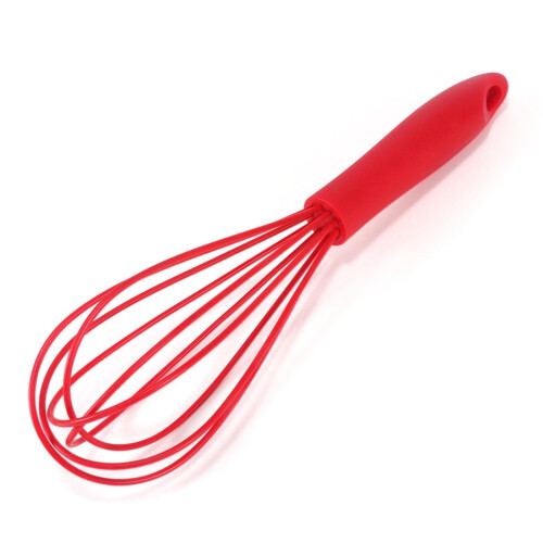 Silicone Manual Egg Beater Red 10.24 inch