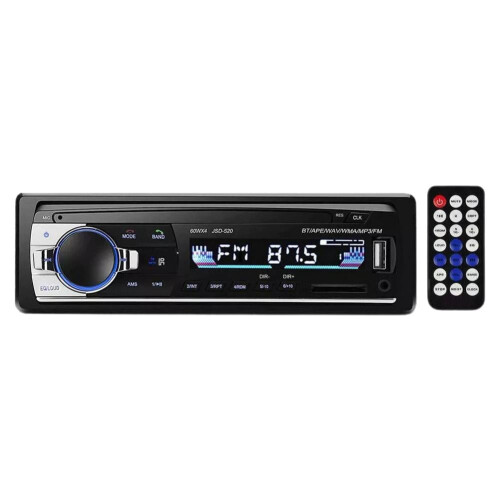 Single Din Car Stereo with Bluetooth USB AUX SD Support