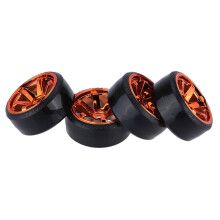4 StüCk Drift Auto Reifen Felge Hartes Rad Reifen für 1/10 HSP HPI Driften RC Auto Weiß