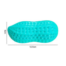 (Ocean blue) Dog Chew Toy Dog Teething Toy Peanut Shape Bite-resistant Safe No Odor Teeth Cleaning Indestructible-Excellent