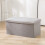 Grey Folding Storage Bench Ottoman 15.75x9.84x9.84 Inch 1