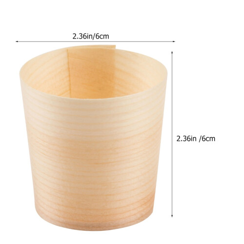 Wooden Water Cups Disposable 90 Pcs 1