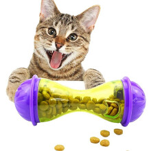 Interactive Cat Food Dispenser Toy Slow Feeder Treat Ball