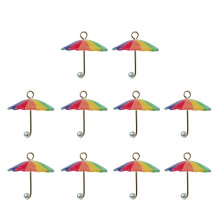 10 stuks regenboogparels paraplu-tags voor doe-het-zelf