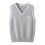Kids Knit Sleeveless Vest Grey Lattice Pattern 8-9 Years 1