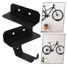 Bike Wall Stand Black Steel Garage Mount 1 Pack