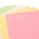 A5 lined refill paper 100 sheets colored 3