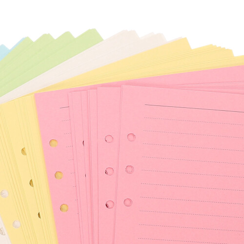 A5 lined refill paper 100 sheets colored 2
