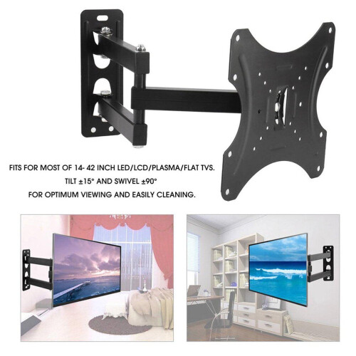 Adjustable Wall Mount Rotated Holder Black 1 Set