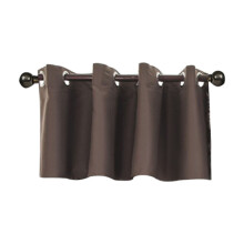 Blackout Curtain with Grommet Top, 14 x 29 Inch, Coffee