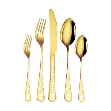 Black Stainless Steel Cutlery Set Gothic Skull Floral