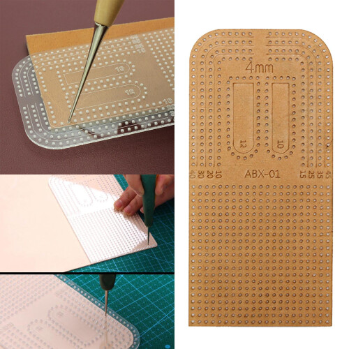 Leather Craft Punching Ruler Acrylic Template 4mm