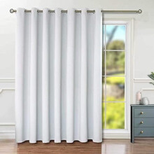 Room Darkening Blackout Curtains Greyish White 100x84 in
