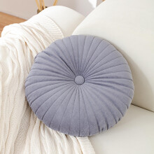 Fall Pumpkin Cushion Gray Velvet 18x18 Inch