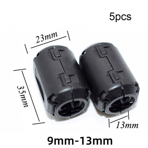 Ferrite Core Noise Suppression Clips 5 pcs 3.5/5/7/9/13 mm