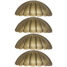 Vintage Metal Drawer Handles Coffee Color 4 Pcs