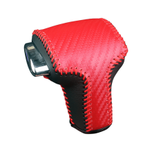 Red Carbon Fiber Gear Shift Knob Cover for Volkswagen Passat