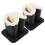 Eyeglass Holder Stand Black Plush Lined 2 Pack 1