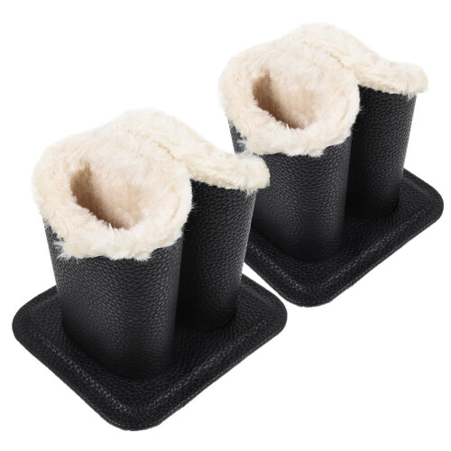 Eyeglass Holder Stand Black Plush Lined 2 Pack