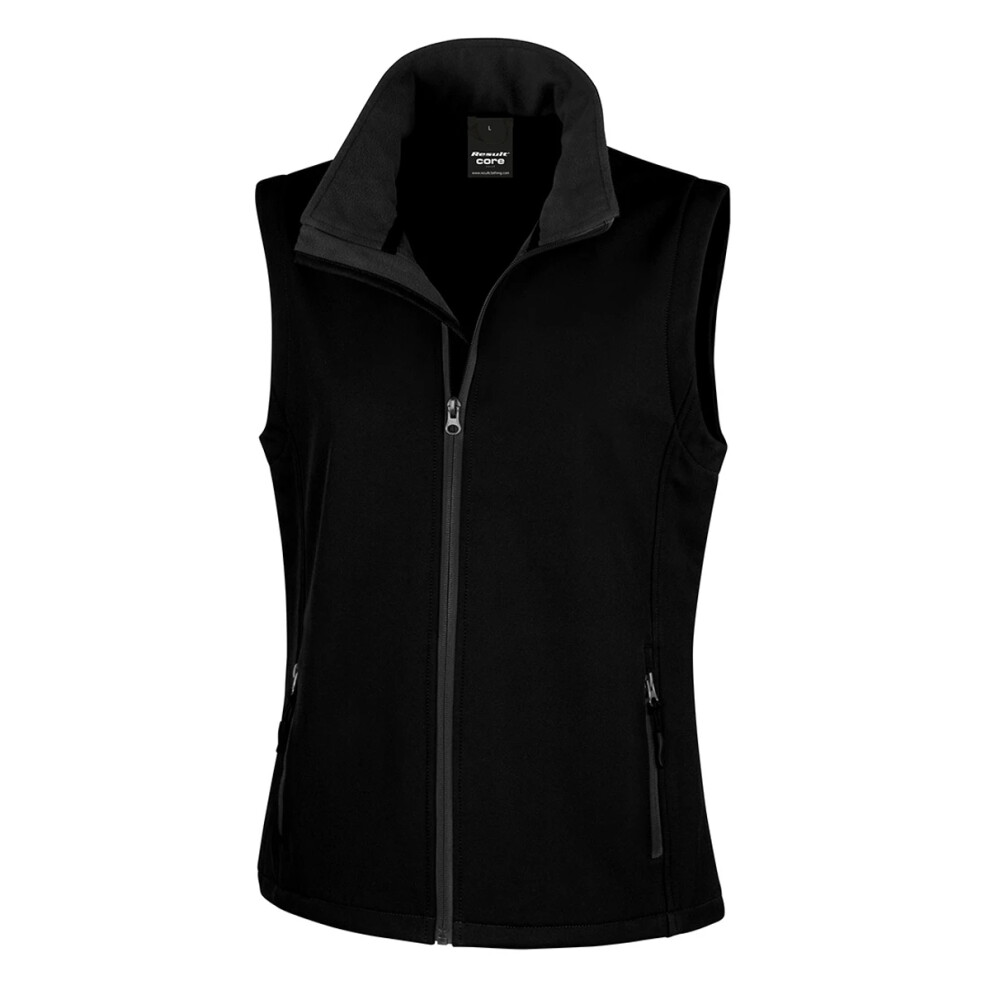 Result (Xl, Black) Womens/Ladies Softshell Body Warmer