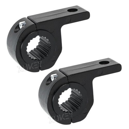 Motorcycle Headlight Mounting Brackets 2 pcs 1 inch Black