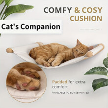 Wooden Cat Hammock Eco-Friendly Plywood Swing with Canvas